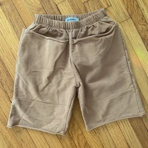 Go Gently brand kids shorts, beige/brown, size 6